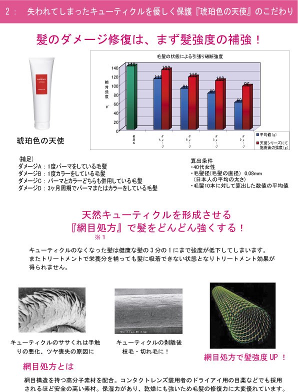 失われてしまったキューティクルを優しく保護